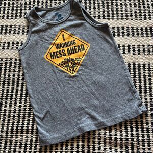 Childrens place sport size 4t boys tank top “ warning mess ahead”